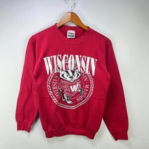 Vintage 90s Wisconsin Badgers Crewneck Sweatshirt Medium